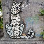 Мозаичные коты на улицах Севастополя